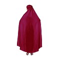 Free size jilbab with nose piece- Maroon